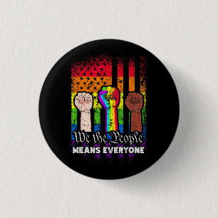 Wir Menschen meinen alle LGBT, die US-Verfassung Button