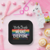 Wir Menschen meinen alle LGBT, die US-Verfassung Pappteller (Party)