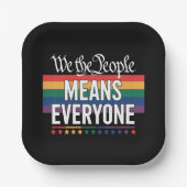 Wir Menschen meinen alle LGBT, die US-Verfassung Pappteller (Vorderseite)