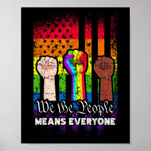 Wir Menschen meinen alle LGBT, die US-Verfassung Poster
