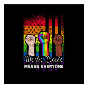 Wir Menschen meinen alle LGBT, die US-Verfassung Poster