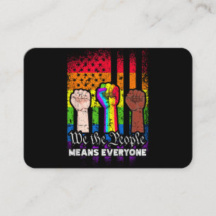 Wir Menschen meinen alle LGBT, die US-Verfassung Visitenkarte