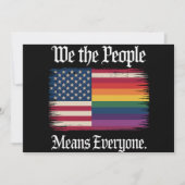 Wir Menschen meinen, dass alle USA gleichberechtig Einladung (Vorderseite)