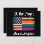 Wir Menschen meinen, dass alle USA gleichberechtig Postkarte (Vorne/Hinten)