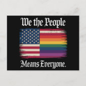 Wir Menschen meinen, dass alle USA gleichberechtig Postkarte (Vorderseite)