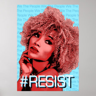 Wir Menschen RESISTIEREN die Kunst Poster