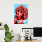 Wir Menschen RESISTIEREN die Kunst Poster (Heimbüro)