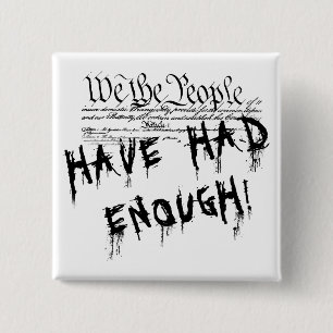 Wir Menschen! Schaltfläche für politischen Prote Button