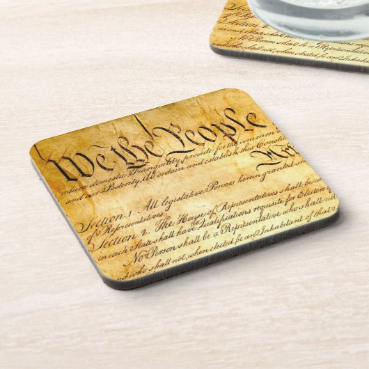 Wir Menschen - Verfassung Getränkeuntersetzer (Linke Seite)