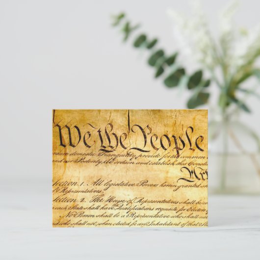 Wir Menschen - Verfassung Postkarte (Stehend Vorderseite)