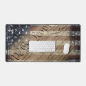 Wir Menschen Vintag amerikanische Flagge Schreibtischunterlage (Tastatur & Maus)