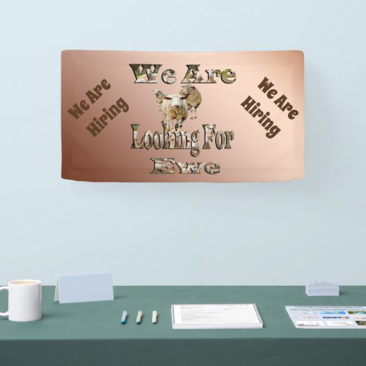 Wir mieten, Funny Sheep Puff, Banner (Messe)