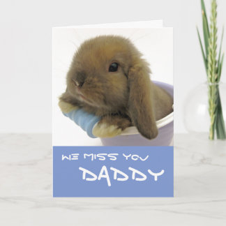 Wir Miss You Daddy Card - Blau Karte