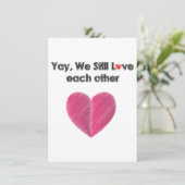 Wir mögen einander immer noch feiertagskarte (Stehend Vorderseite)