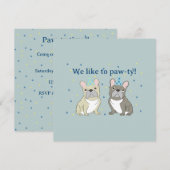 Wir mögen es zu feiern! Französische Bulldogge Einladung (Vorne/Hinten)