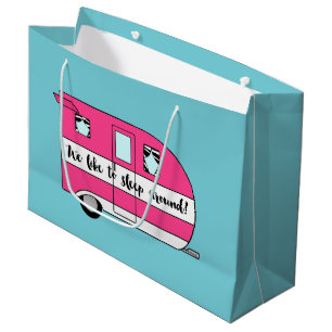 "Wir mögen um" Camper-Geschenk-Tasche schlafen Große Geschenktüte