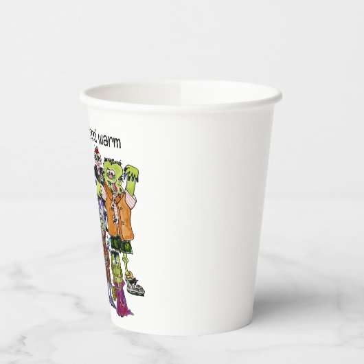 Wir mögen unsere blutwärmen Vampire Papier-Cups Pappbecher (Links)