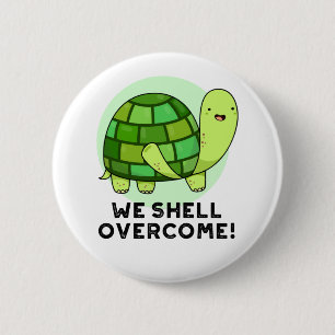 Wir Muschel überwinden den lustigen Tortoise Pun Button
