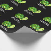 Wir Muschel überwinden Funny Tortoise Pun Dark BG Geschenkpapier (Ecke)