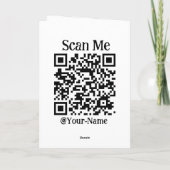 Wir MUSK feiern Ihren BIRTHDAY-Qr-Code Dankeskarte (Rückseite)