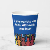 Wir müssen 24 abstimmen pappbecher (Rückseite)