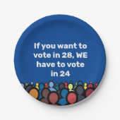 Wir müssen 24 abstimmen pappteller (Vorderseite)