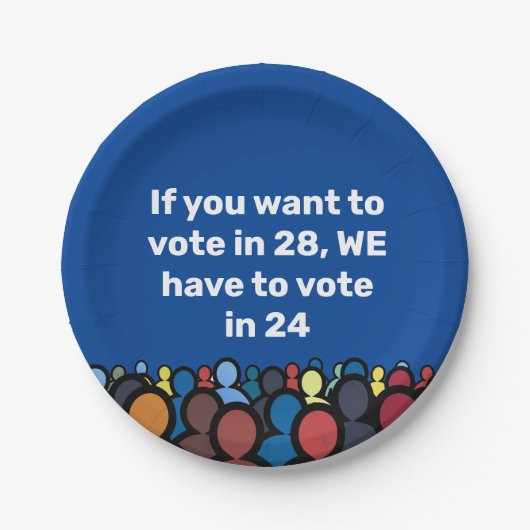 Wir müssen 24 abstimmen pappteller (Vorderseite)