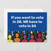 Wir müssen 24 abstimmen postkarte (Vorne/Hinten)