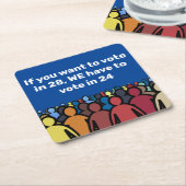 Wir müssen 24 abstimmen rechteckiger pappuntersetzer (angewinkelt)