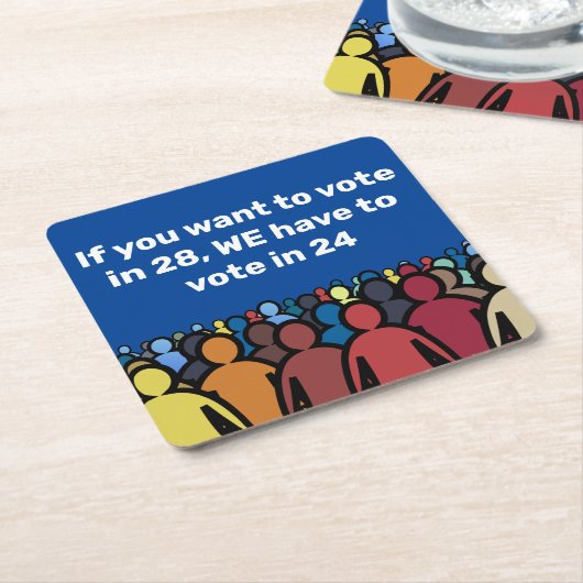 Wir müssen 24 abstimmen rechteckiger pappuntersetzer (angewinkelt)