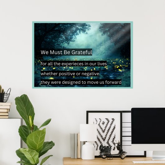 Wir müssen dankbar sein poster (Heimbüro)