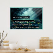 Wir müssen dankbar sein poster (Küche)