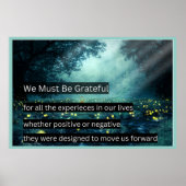 Wir müssen dankbar sein poster (Vorne)