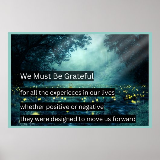 Wir müssen dankbar sein poster (Vorne)