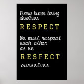 Wir müssen einander respektieren poster (Vorne)