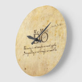 Wir müssen es tun. Leonardo da Vinci Zitat Große Wanduhr (Winkel)