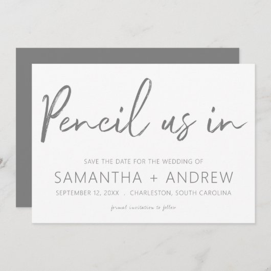 Wir müssen Save the Date einladen (Vorne/Hinten)