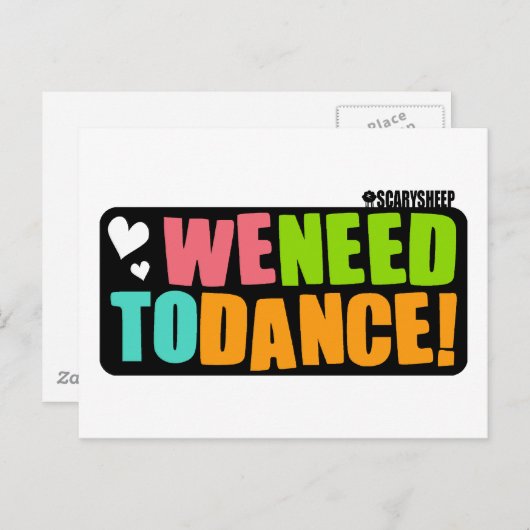 Wir müssen tanzen postkarte (Vorne/Hinten)
