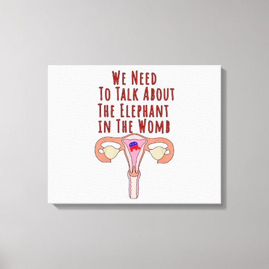 Wir müssen über den Elefanten in der Frau sprechen Leinwanddruck (Vorderseite)