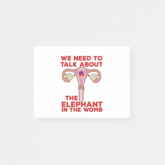 Wir müssen über den Elefanten in der Frau sprechen Post-it Klebezettel (Vorderseite)