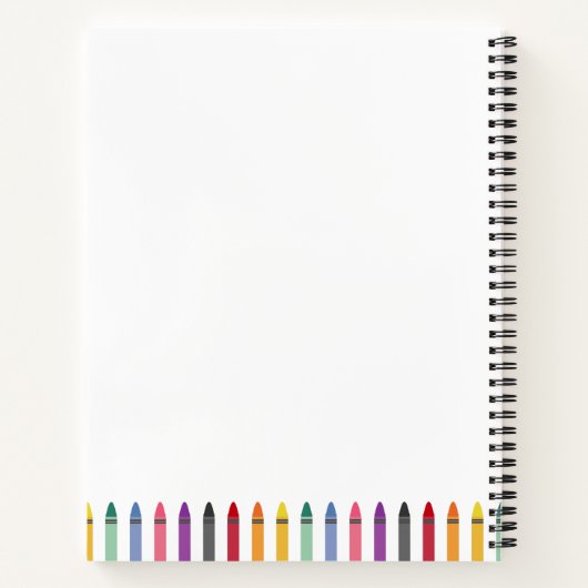 Wir nähren Rainbow Crayons Grundschule Notizblock (Rückseite)