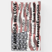 Wir nehmen jeder, Antihass-Protest-Zeichen an Banner (Vertikal)