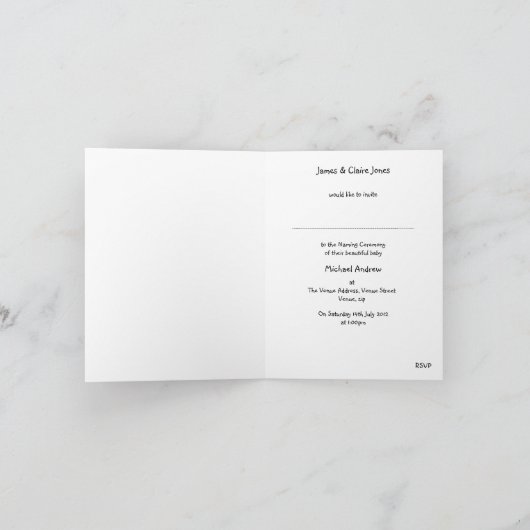 Wir nennen dieses Baby! Einladung (Innenseite)