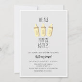 Wir packen Flaschen Neujahr Babydusche Einladung (Vorderseite)