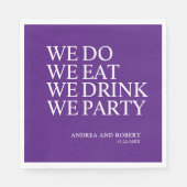 Wir Party Hochzeitcocktail Serviette (Vorderseite)