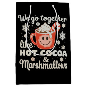 Wir passen zusammen wie heiße Kakao-Marshmallows W Mittlere Geschenktüte