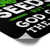 Wir Pflanze gibt Gott das ernste Bauer Leben Poster (Ecke)