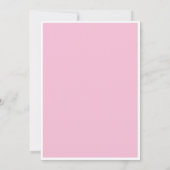 Wir poppen Flaschen Pink Girl Babydusche Einladung (Rückseite)