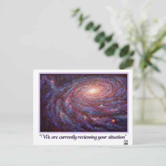 Wir prüfen derzeit Ihre Situation Postkarte (Stehend Vorderseite)