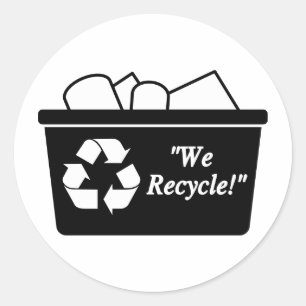 Wir Recycelte Runder Aufkleber